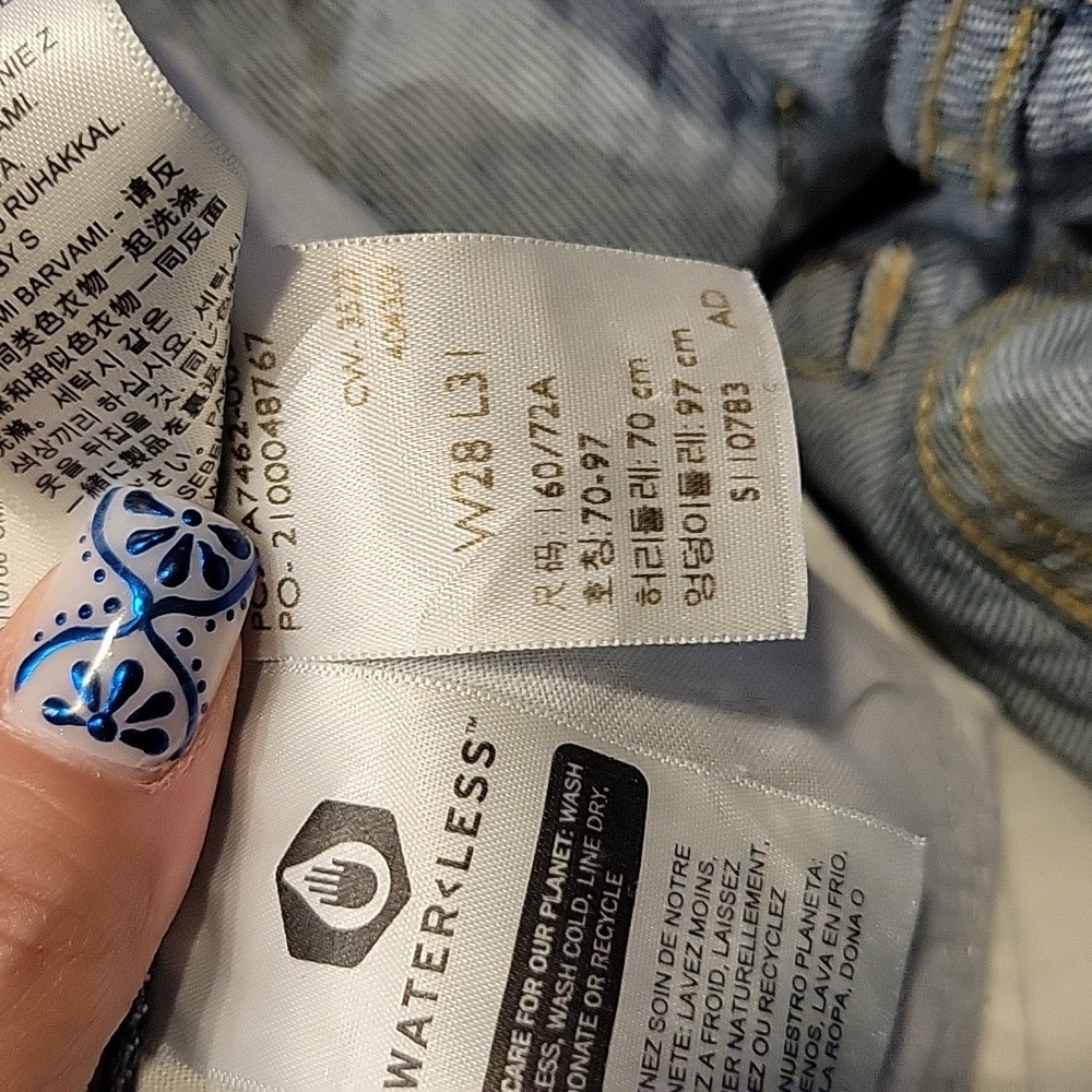 Levi's '94 Baggy Super Wide Leg 28 x 31 90s Mid Rise Take Chances - Picture 16 of 16